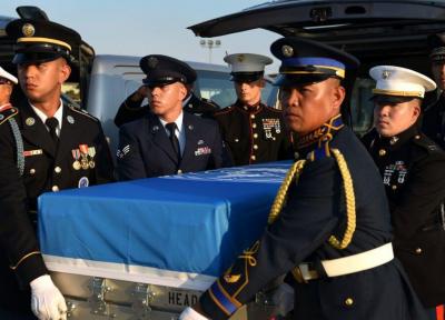 واشنگتن بقایای اجساد 70 سرباز آمریکایی جنگ کره را تحویل گرفت